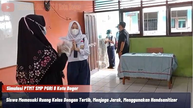 Pelaksanaan PTMT SMP PGRI 8 Kota Bogor
